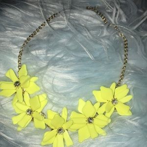 Yellow Flower Statement Necklace//J Crew